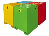 Contenitore porta Big Bag Carvel 1000x1000x1200mm con coperchio incernierato,1200lt