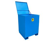 Contenitore porta Big Bag Carvel 1000x1000x1200mm con coperchio ad apertura assistita,1200lt
