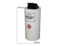 Contenitore in acciaio Carvel 400x840mm per raccolta medicali scaduti, 100lt