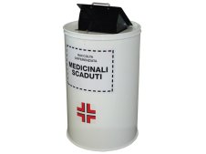 Contenitore in acciaio Carvel 400x600mm per raccolta medicali scaduti, 60lt