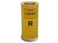 Contenitore in acciaio Carvel 400x840mm per raccolta toner inchiostro, 100lt