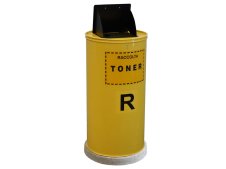 Contenitore in acciaio Carvel 400x840mm per raccolta toner inchiostro, 100lt