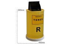 Contenitore in acciaio Carvel 400x600mm per raccolta toner inchiostro, 60lt