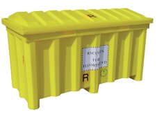 Contenitore in polietilene Carvel 1870x920x1060mm per raccolta neon esausti, 900lt
