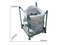 Contenitore porta Big Bag Carvel 1070x1070x1260mm componibile in acciaio zincato