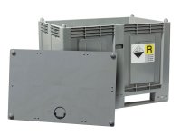 Contenitore in PP Carvel 1000x700x650mm per raccolta batterie esauste, 300lt