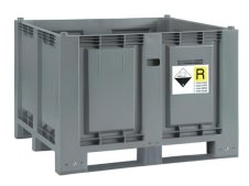 Contenitore in PP Carvel 1000x700x650mm per raccolta batterie esauste, 300lt