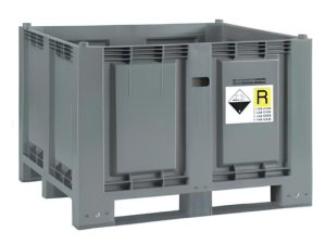 Contenitore in PP Carvel 1000x700x650mm per raccolta batterie esauste, 300lt