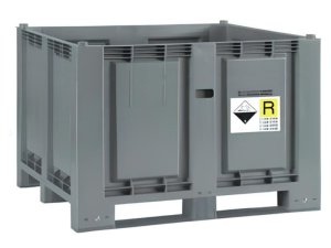 Contenitore in PP Carvel 1200x800x850mm per raccolta batterie esauste, 600lt
