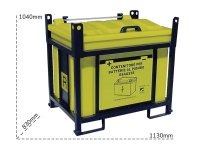 Contenitore in PP Carvel 1130x830x1040mm sovrapponibile per batterie esauste, 550lt