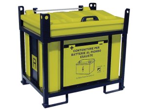 Contenitore in PP Carvel 1130x830x1040mm sovrapponibile per batterie esauste, 550lt