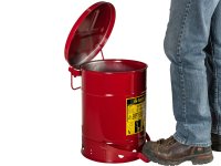 Contenitore per rifiuti infiammabili o oleosi Carvel 302x403mm con apertura a pedale, 20lt