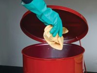 Contenitore per rifiuti infiammabili o oleosi Carvel 354x464mm con apertura a pedale, 34lt