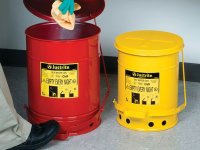 Contenitore per rifiuti infiammabili o oleosi Carvel 354x464mm con apertura a pedale, 34lt