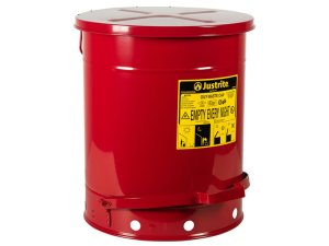 Contenitore per rifiuti infiammabili o oleosi Carvel 408x514mm con apertura a pedale, 52lt