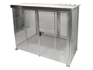 Deposito di stoccaggio esterno Carvel 2100x1085x2190mm in acciaio zincato per 32 bombole gas