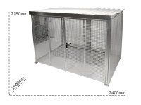 Deposito di stoccaggio esterno Carvel 2400x1500x2190mm in acciaio zincato per 60 bombole gas