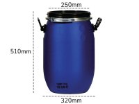 Fusto in polietilene a sezione tonda Carvel Ø320x510mm con bocca larga ad apertura totale, 30lt