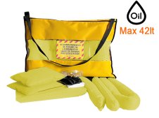 Assorbenti antisversamento per prodotti chimici Carvel da 42lt in kit borsa a tracolla