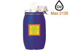 Kit assorbimento per oli e derivati petrolio Carvel in fusto, capacità 213lt
