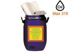 Kit assorbimento per oli e derivati petrolio Carvel in fusto, capacità 31lt