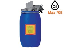 Kit assorbimento per oli e liquidi universali Carvel in fusto, capacità 70lt