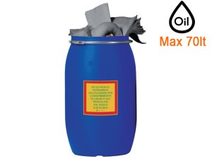 Kit assorbimento per oli e liquidi universali Carvel in fusto, capacità 70lt