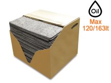 Panni assorbenti Carvel 41x46cm forati e pre-tagliati per liquidi industriali in dispenser(100pz)
