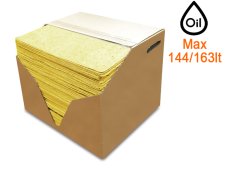 Panni assorbenti Carvel 41x46cm forati e pre-tagliati per sostanze acide in dispenser(100pz)