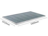 Piattaforma di contenimento pedonabile Carvel 1010x1500mm in acciaio zincato, capacità 40 litri