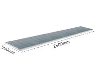 Piattaforma di contenimento carrabile Carvel 500x2500mm in acciaio zincato, capacità 50 litri