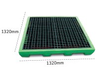 Piattaforma di contenimento modulare Carvel 1320x1320mm in polietilene, capacità 160 litri