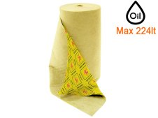 Rotolo assorbente alta visibilità Carvel 81x9100cm forato e pre-tagliato per sversamenti, 224lt
