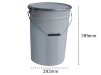 Secchio conico metallico Carvel 292x385mm apertura totale con chiusura ad anello, 21lt