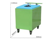 Stazione di stoccaggio per olio esausto Carvel Cub Oil 640x900x1240mm con ruote, 500lt