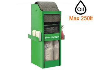 Stazione stoccaggio Carvel Spill Station 500x500x1500mm con materiale assorbente universale, 250lt