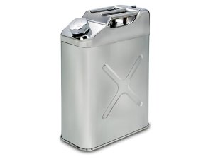 Tanica in acciaio inox a sezione rettangolare Carvel 350x17x470mm tappo di sicurezza, 20lt