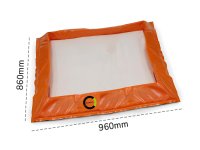 Vasca di contenimento flessibile Carvel 960x860mm per olio o liquidi pericolosi, 75,5lt