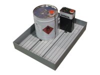 Vasca di gocciolamento Carvel 800x600x175mm in acciaio per liquidi pericolosi o corrosivi, 60lt