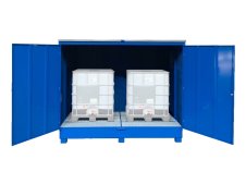 Deposito esterno con vasca di raccolta in acciaio Carvel 2750x1750x2350mm per cisterne, 1070lt