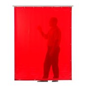 Cepro Tenda rossa di protezione per saldatura 1800X1400 con ganci
