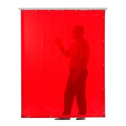 Cepro Tenda rossa di protezione per saldatura 1800X1400 con ganci