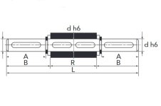 Kit Perno albero lento doppio per riduttori di giri CH08