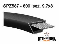Cinghia di trasmissione trapezoidale sezione 9.7x8 - SPZ 587