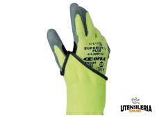 Guanti LONGCUT 5 lime nero protezione dal taglio Cofra (6pz)