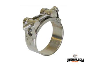 Collare stringitubo banda piena 22x0,8 in acciaio W1, serraggio 56-59mm