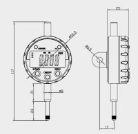 Comparatore digitale con display grande misurazione millesimale
