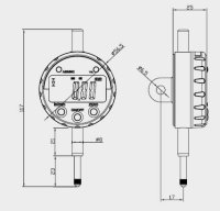 Comparatore digitale con display grande misurazione centesimale