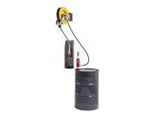 Sistema di distribuzione olio a parete con avvolgitubo Meclube per fusti 180-220l