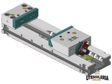 Morsa modulare MS in acciaio Cuter con ganascia fissa e discendente